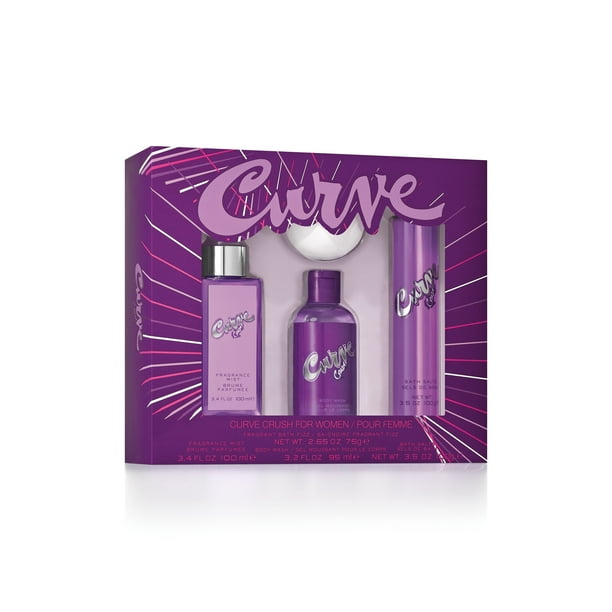Curve Crush Fragrance Bath Set for Women, 4 pc