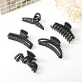 thumbnail image 5 of 5 pinzas para el cabello grandes, pinzas para el cabello antideslizantes grandes para mujeres, niñas, pinzas para el cabello para cabello grueso, cabello fino (todo negro) JM, 5 of 5