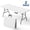 White, variant on HaiCube 6FT Folding Table, 72" x 30" Extra Wide Heavy Duty Portable Table, Waterproof HDPE Plastic, Foldable Picnic Table for Camping, BBQ, Party, Dining, Indoor & Outdoor, White, 2 Pack