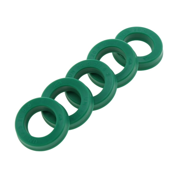 Unique Bargains Sello de Aceite Universal Labio UN Anillo Sello de Eje Rotativo 12.5x20.5x5mm Alta Presión TPU Verde 5 Pcs