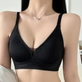 thumbnail image 4 of Yotami Womens Seamless Bras Wireless Push Up Everyday Underwear for Home Solid Color Support Bras with Removable Pads, 40A, Black, 4 of 4