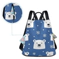 thumbnail image 5 of FORMRS Women's Travel Backpack Purse Anti-Theft Hidden Pockets Casual Shoulder Bag, White Polar Bear, 5 of 7