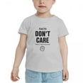 thumbnail image 2 of Facts Don't Care About Your Feelings Cute Toddler Tshirts for Boys Girls (Gray, Youth M), 2 of 5