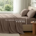 thumbnail image 6 of Bare Home Premium 1800 Collection 4-Piece Bed Sheet Set with Envelope Pillowcases, King, Taupe, 6 of 9