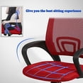 thumbnail image 4 of BestOffice Indoor Modern Mesh Lumbar Support Swivel Ergonomic Desk Chair, Red, 4 of 7