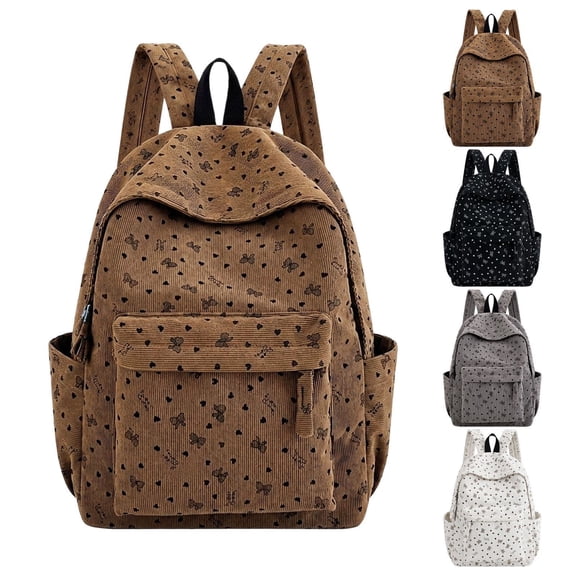 Quilted Backpack with Flap Closure Lightweight Water Resistant Casual School Daypack for Age 6t 8t 10t, 12th 14th
