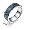 thumbnail image 7 of Unisex Two Tone Blue And Black Gear Ring Stainless Steel European And American Style Jewelry Sizes 7 To 12 Men, 7 of 7