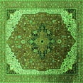 thumbnail image 1 of Ahgly Company Indoor Square Oriental Green Industrial Area Rugs, 5' Square, 1 of 4