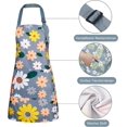 thumbnail image 2 of Delantales florales con bolsillo, delantales florales para mujer, delantales de cocina ajustables impermeables para cocina, jardín y salón, 2 of 4