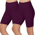 thumbnail image 2 of Taylonsss 2PC Women's Fashion Solid Color Leggings With Yoga Sport Elastic Quarter Pants Shorts Leggings, 2 of 9