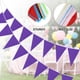 thumbnail image 3 of Banderas de Banderín Uxcell de 100 pies, Cuerdas Colgantes de Triángulo, Banderas DIY para Fiesta, Púrpura, 60 Pcs, 3 of 5