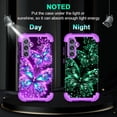 thumbnail image 2 of Casetego for Samsung Galaxy S24 Plus 5G Case,Glow in The Dark Three Layer Heavy Duty Shockproof Protection Hard Plastic Bumper+Soft Silicone Protective 6.7 inch Case,Purple Blue Butterfly, 2 of 8