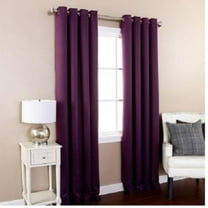 (#32) Hotel Quality Silver Grommet Top, Faux Silk 1 Panel Purple Solid Thermal Foam Lined Blackout Heavy Thick Window Curtain Drapes Grommets 108" Length