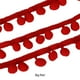 thumbnail image 5 of Naiovety Adorno práctico y moderno para todas las necesidades de bricolaje Cinta con flecos de bola con adorno de pompones de 5 yardas fácil Decoración del hogar rojo brillante, 5 of 6