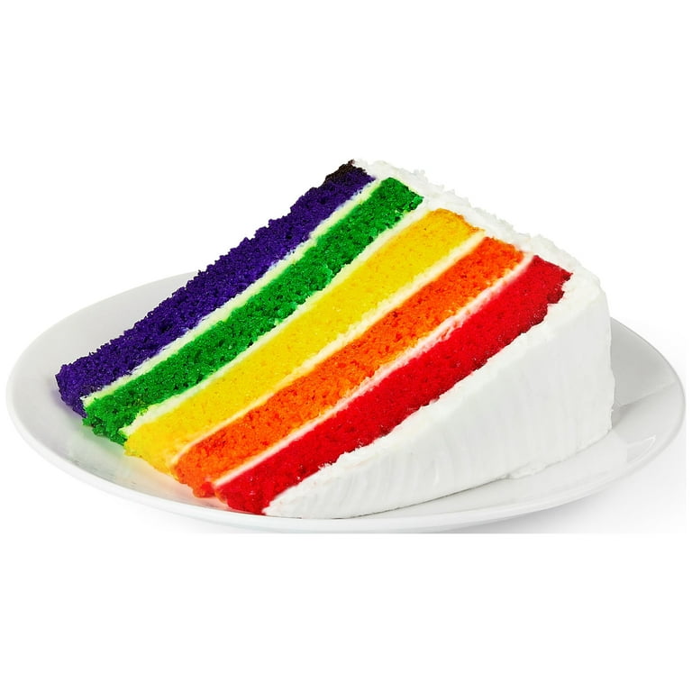 Marketside Rainbow Cake Slice, 7 oz - Walmart.com