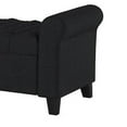 thumbnail image 4 of Benjara Shawn Storage Bench with Rolled Arms, 50 Inch Button Tufted Dark Gray, 4 of 5