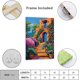 thumbnail image 4 of Lienzo canvas decorativo casa adobe mexicana color naranja con puertas azules, cactus y buganvilias, arte paisaje sudwest para sala y comedor., 4 of 7