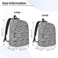 thumbnail image 2 of Rateoe Wild Animal Leopard Print Pattern Durable Canvas Backpack for Men & Women – Stylish & Lightweight – Adjustable Straps, Multiple Pockets – Fits 15-17 Inch LaptopsSmall, 2 of 5