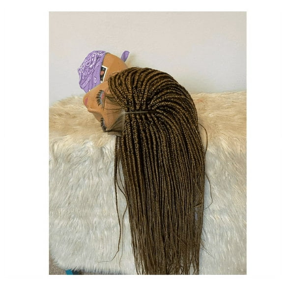 Ore small braids wig sheshopperhairplace's Hand braided cornrows tribal braids wig Beth tribal braids made on lace closure 4 by 4