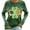 #15-Yellow, variant on Women's St Patricks Day Tops Clover Crewneck Long Sleeve Shirts Gifts