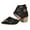Black, variant on Womens Low Chunky Block Heelss Pumps Open Toe Dressy Summer Shoes Comfortable Slip On Dress Shoes