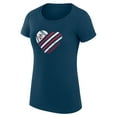 thumbnail image 2 of Women's G-III 4Her by Carl Banks  Navy Minnesota Twins Super-Slim Fit Lightweight Heart Graphic T-Shirt, 2 of 5
