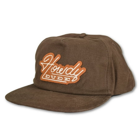 Sendero Provisions Co. SPCH124S14AZZ Howdy Dude Hat Brown Unstructured 5-Panel Unisex Brushed Canvas Embroidered Snapback Hat