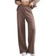thumbnail image 1 of Pantalón Deportivo de Cintura Alta y Pierna Recta para Mujer, Cómodo Interior, Cordón Ajustable, Bolsillo para Hacer Ejercicio Marrón XL, 1 of 9