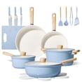 thumbnail image 1 of Juego de 24 utensilios de cocina de cerámica ollas y sartenes antiadherentes con juego de cuchillos, 1 of 7