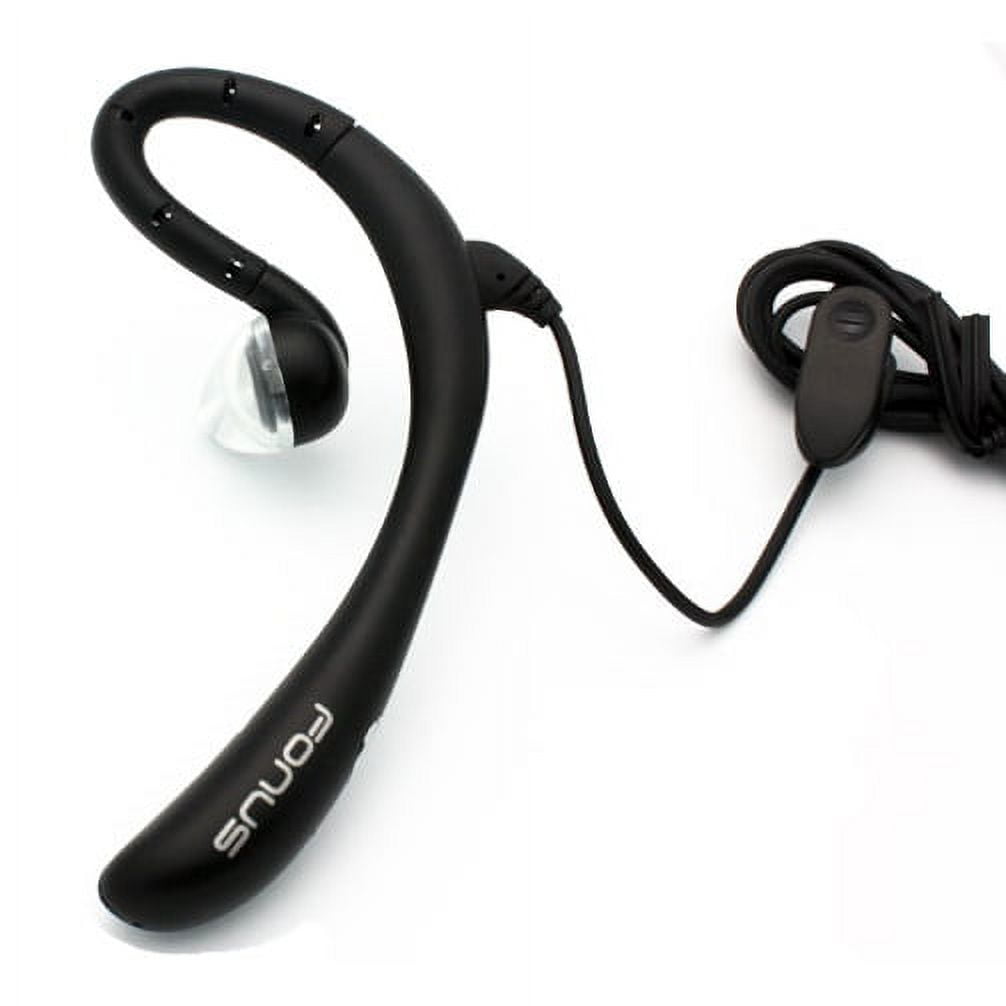WIRED Headset MONO Hands-free Earphone 3.5mm Headphone w Boom Mic Single Earbud [Black] ZYY for Doro Doro 824 SmartEasy - HTC Desire 512 526 530 555 610 612 626s 816 EYE, Google Nexus 9, One A9 M8 M9