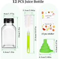 thumbnail image 3 of Botellas de jugo Leaflai de plástico de 4 oz/120 ml con tapas a prueba de manipulaciones, 12 unidades, 3 of 6