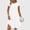 🔥 White, variant on Sentmoon Hawaiian Dresses for Women Crew Neck Solid Color Maxi Dress Short Sleeve Regular Fit Dressy Hawaii Plus Size Mini Dress for Travel and Vacation White XXL