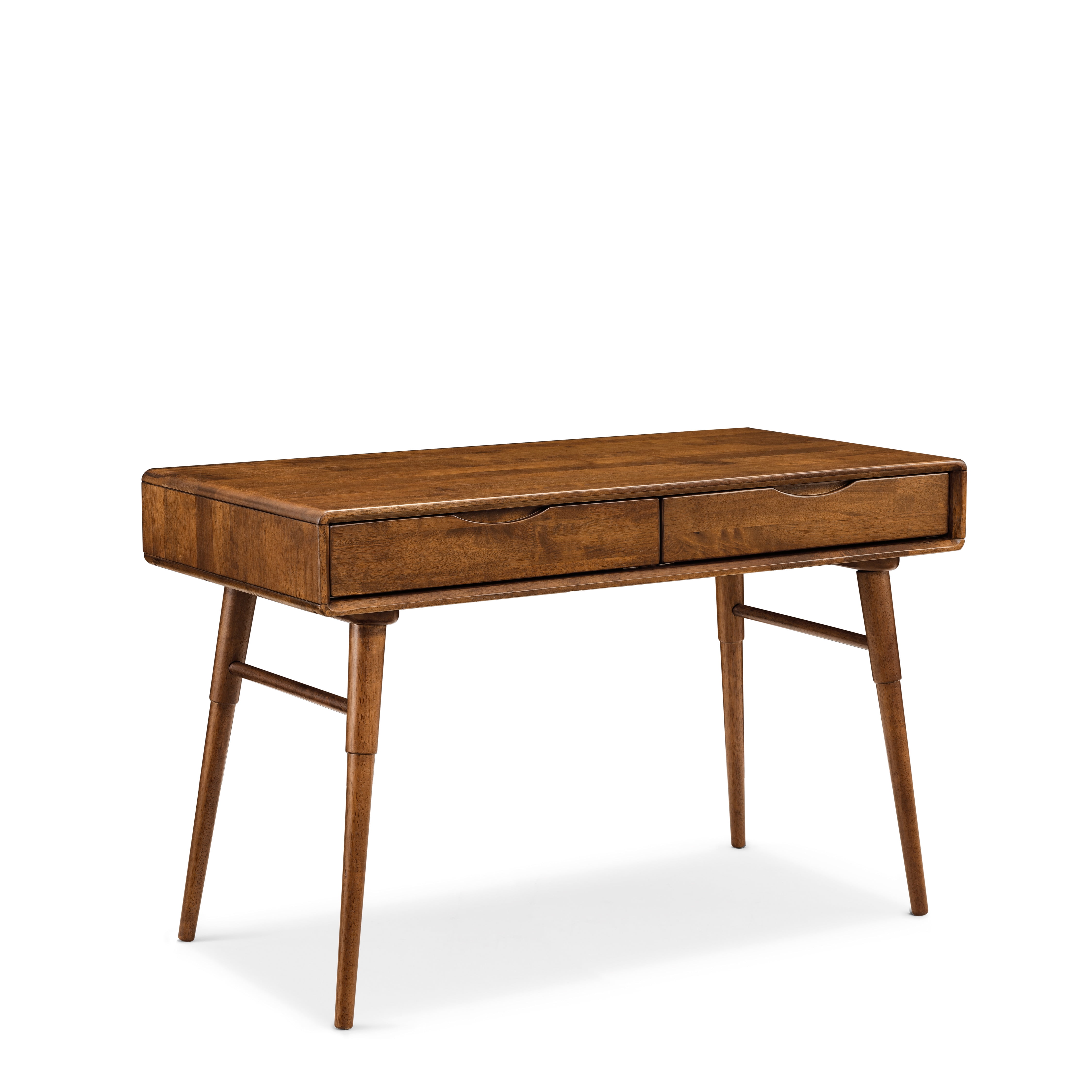 LuuLake Mid Century Modern Desk Writing Desk with Drawers Solid Wood