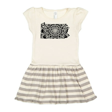 

Inktastic Pennsylvania Silhouette Mandala Gift Toddler Girl Dress