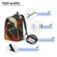 thumbnail image 4 of Picia Ink Style Bald Eagle Printed Canvas Daypack - Stylish and Durable Vintage Compact Backpack - Class, Work, Travel, or Laptop Bookbag,Organized Compartments-Small, 4 of 6