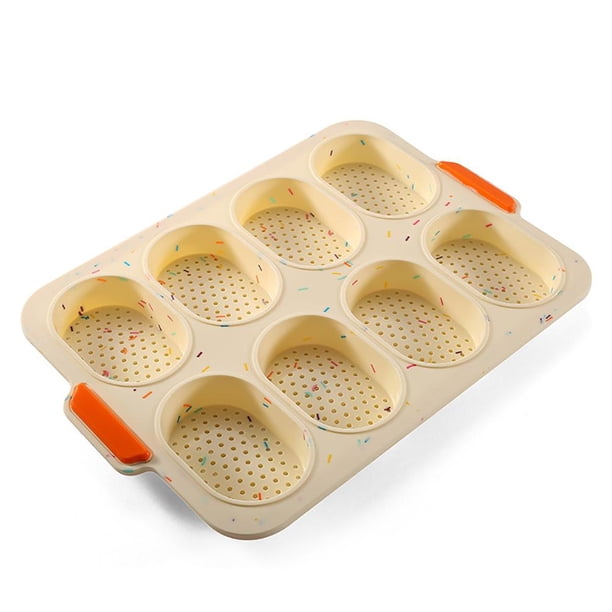 Cavidades Forma Ovalada Pastel Molde Diy Perforado Pastel Hornear Molde Cocina Herramienta Para Hornear Advancent HA044898-03