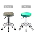 thumbnail image 5 of Kdxio blue green colors Stool Covers Round,Stretch Round Bar Stool Covers Washable Bar Stool Cushion Slipcover for 12-15 Inch Chair-13 inch, 5 of 7