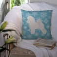 thumbnail image 3 of Winter Snowflake Bichon Frise Fabric Decorative Pillow, 3 of 4