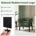 thumbnail image 5 of Renwick Corduroy Accent Chair with Solid Wood Legs for Living Room, Dark Green, 5 of 9