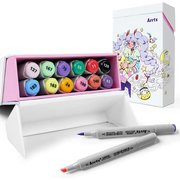 Arrtx Alcohol Brush Markers, Limited Edition Marker Set with a Featured  Gift Box, Ideal for Beginners and Professionals Coloring, Sketching and  Illustration, Card Making (Artist Collaboration Set 02) 