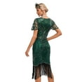 thumbnail image 5 of IDOPIP 1920s Flapper Dresses for Women Great Gatsby Dresses Sequin Fringed Roaring 20s Cocktail Dress, 5 of 5