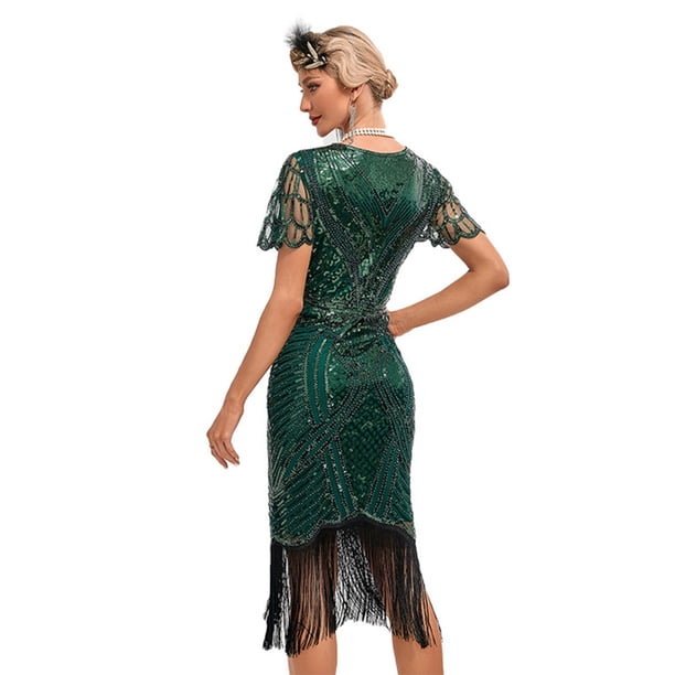 sachin and babi light blue dress IDOPIP 1920s Flapper Dresses for Women Great Gatsby Dresses Sequin Fringed Roaring  20s Cocktail Dress main image 0
