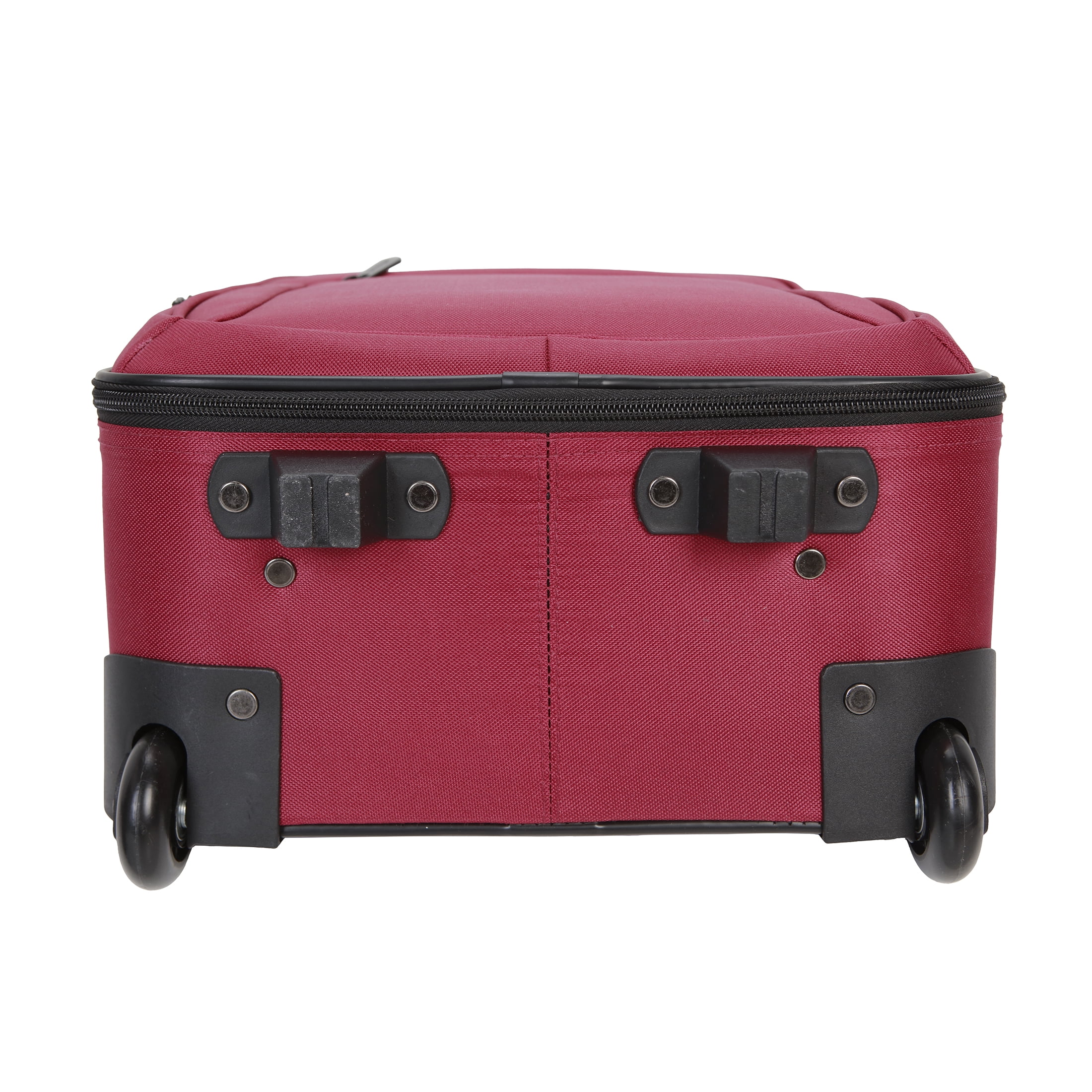 Protege Pilot Carry On 18" Softside 2 Wheel Luggage for Travel, Merlot