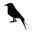thumbnail image 3 of Espuma Cuervos de Halloween Pájaros Adornos de cuervos con plumas artificiales Decoración del árbol del jardín para hogar, Negro, 3 of 9