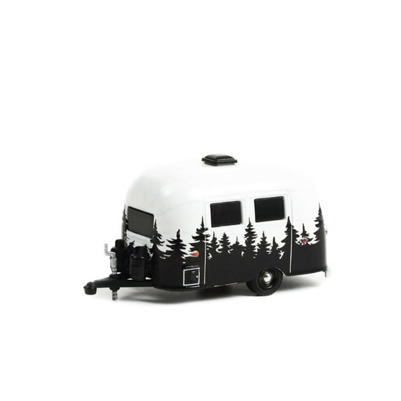 1961 Airstream 16’ Bambi Travel Trailer, White - Greenlight 34120E - 1/64 scale Diecast Car