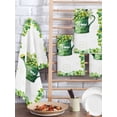 thumbnail image 2 of St Patrick's Day Kitchen Dish Towels for Drying Dishes Set of 4, Watercolor Shamrock Leaves Watering Can Green Waffle Weave Microfiber Hand Tea Bathroom Towels Quick Dry & Absorbent Towel 15.7x23.6, 2 of 7