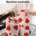 thumbnail image 4 of Red Strawberry Plants Fruit Dot Pink Pattern Bathroom Rugs Mat,Non Slip Microfiber Bathroom Rug,Rubber Backing,Soft Bathroom Mats for Bathroom Floor,Tub and Shower,60x24in(150x60cm), 4 of 4