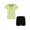 Light Green, variant on Zaldita Kids Girls 2Pcs Gymnastics Training Suit Ballet Dance Costumes Short Sleeve T-shirt and Shorts Set Light Green 5-6