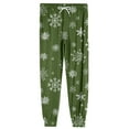 thumbnail image 7 of Wutalume Men's Drawstring Pocket Cuffed Casual Pants with Christmas Print, Ideal for Home Sleep and Lounge Wear, Featuring Elastic Waistband and Comfortable Fabric,Army Green L, 7 of 7