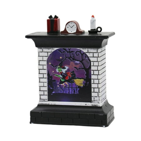 

Fireplace Shape Decoration Lamp Creative Witch Pattern Night Light Desktop Decoration for Bar Haunted House Secret Room